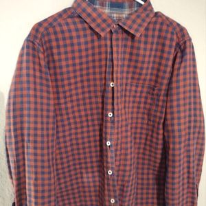 Goodfellow & Co Long Sleeve Button Up Shirt Small Red Blue Plaid Flannel